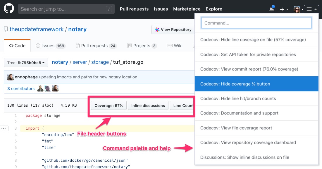 Sourcegraph extension 